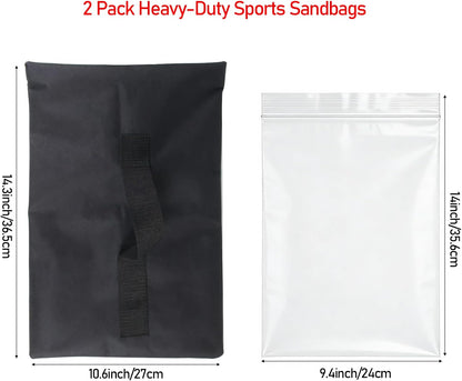 Sports Sandbags, 2-Pack Weighted Anchors for Baseball & Soccer