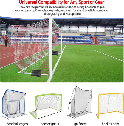 Sports Sandbags, 2-Pack Weighted Anchors for Baseball & Soccer