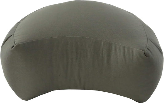 Kapok Crescent Zafu Meditation Cushion, Olive