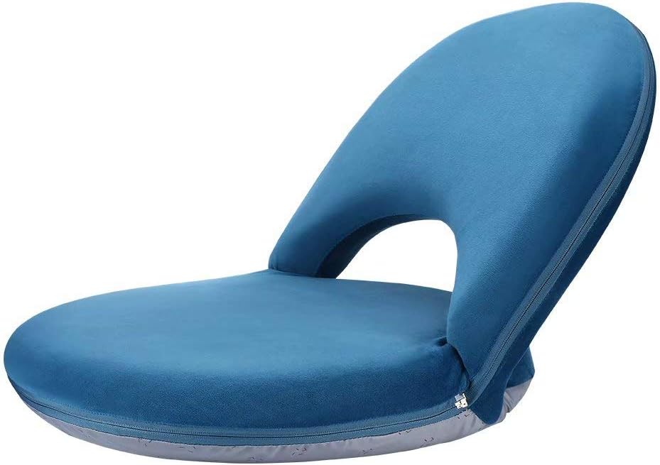 Floor Chair,42 Position Adjustable Back Support,Blue