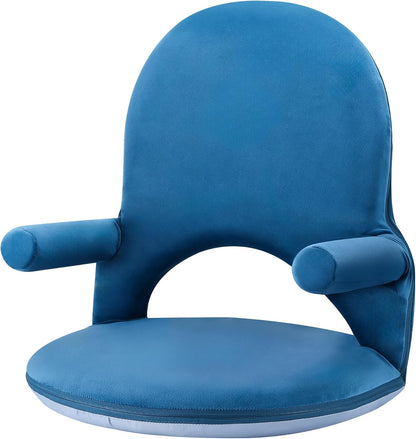 Floor Chair,42 Position Adjustable Back Support,Blue