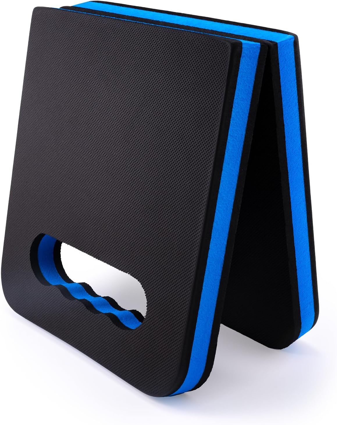 Kneeling Pad with Carrying Handles, Extra Thick Foam Cushioning Mat for Knee, Water Resistant Knee Pad for Gardening, Mechanic, Bathing Baby, Exercise & Yoga, 20 x 9 x 1.2 in, Blue & Black
