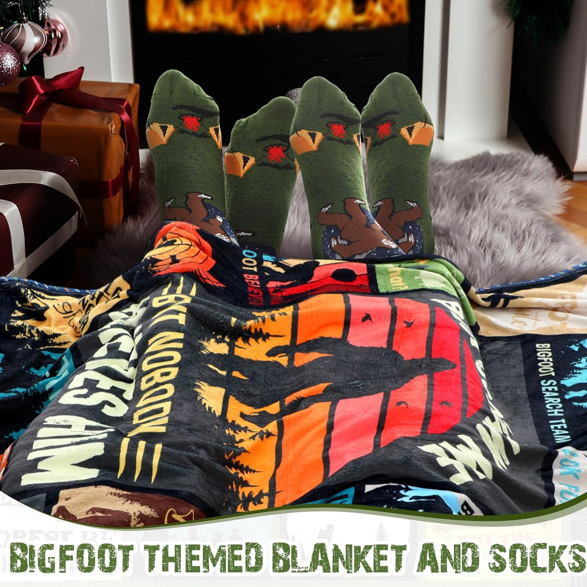 2 Pcs Yoga Blanket and Socks Gifts for Yoga Lovers 50" x 60"
