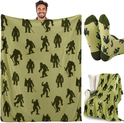 2 Pcs Yoga Blanket and Socks Gifts for Yoga Lovers 50" x 60"