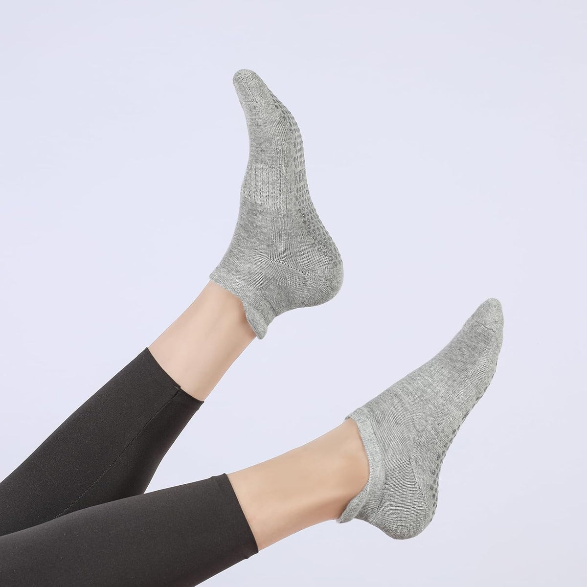 Pilates Socks with Grips for Women Non Slip Yoga Barre Sticky Grippy Socks