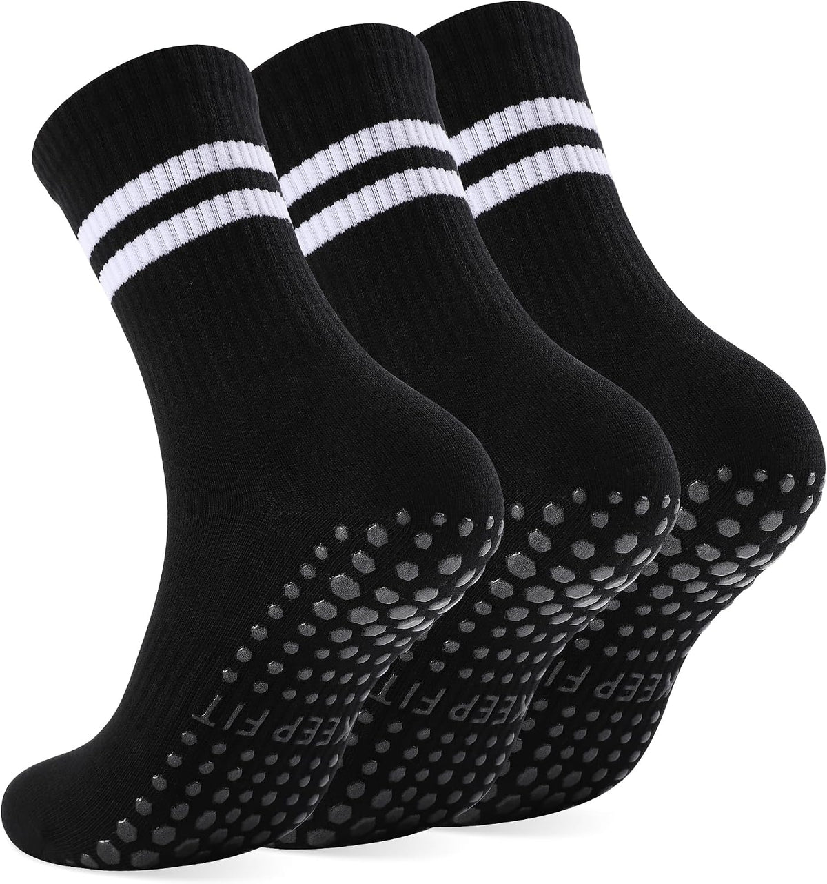 Pilates Socks with Grips for Women Non Slip Yoga Barre Sticky Grippy Socks