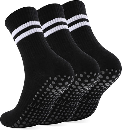 Pilates Socks with Grips for Women Non Slip Yoga Barre Sticky Grippy Socks