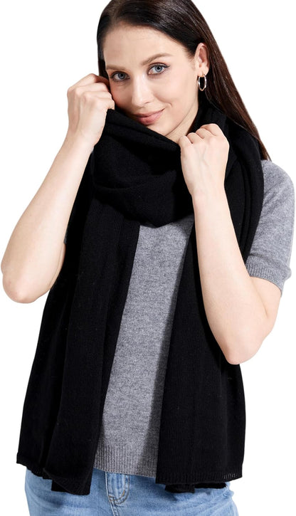Soft Cashmere Blend Wrap Chic Scarf Stole for Women Wayfarer Travel Extra Large 87"x28" - Colors B