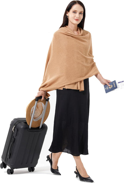Soft Cashmere Blend Wrap Chic Scarf Stole for Women Wayfarer Travel Extra Large 87"x28" - Colors B