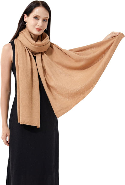 Soft Cashmere Blend Wrap Chic Scarf Stole for Women Wayfarer Travel Extra Large 87"x28" - Colors B