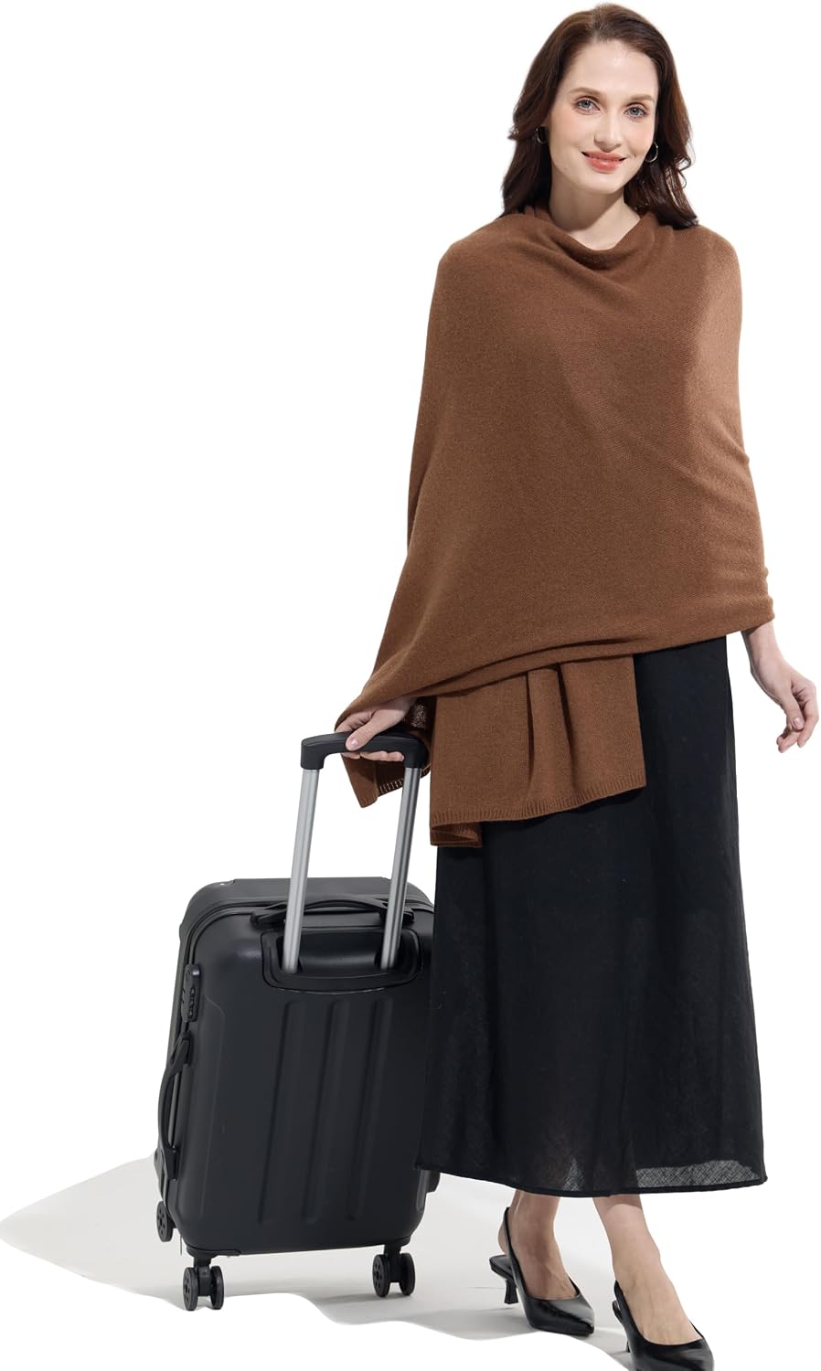 Soft Cashmere Blend Wrap Chic Scarf Stole for Women Wayfarer Travel Extra Large 87"x28" - Colors B