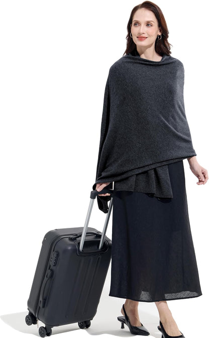 Soft Cashmere Blend Wrap Chic Scarf Stole for Women Wayfarer Travel Extra Large 87"x28" - Colors B