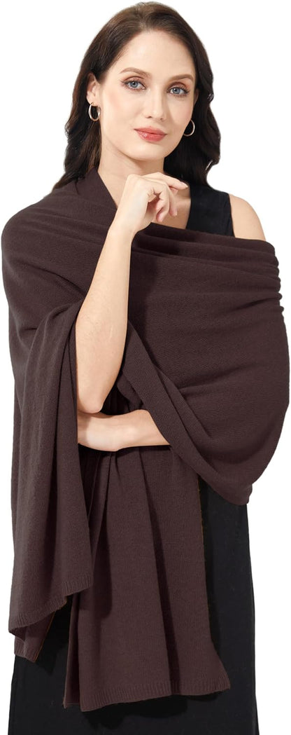 Soft Cashmere Blend Wrap Chic Scarf Stole for Women Wayfarer Travel Extra Large 87"x28" - Colors B