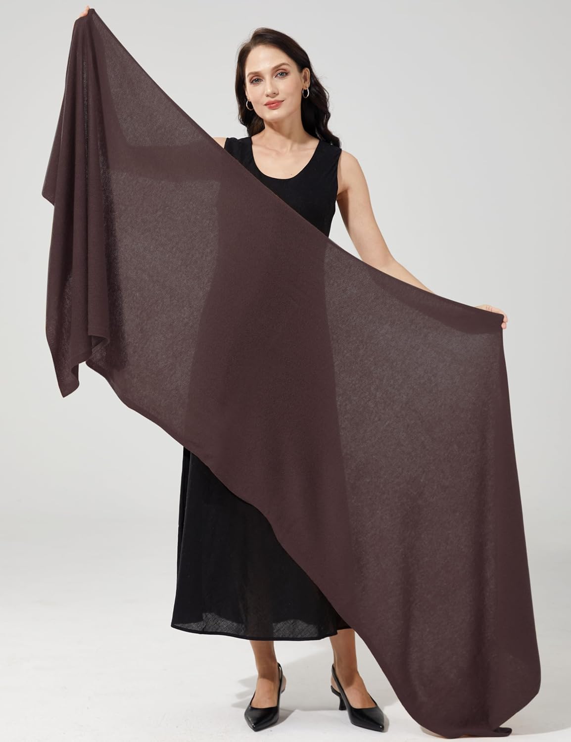 Soft Cashmere Blend Wrap Chic Scarf Stole for Women Wayfarer Travel Extra Large 87"x28" - Colors B