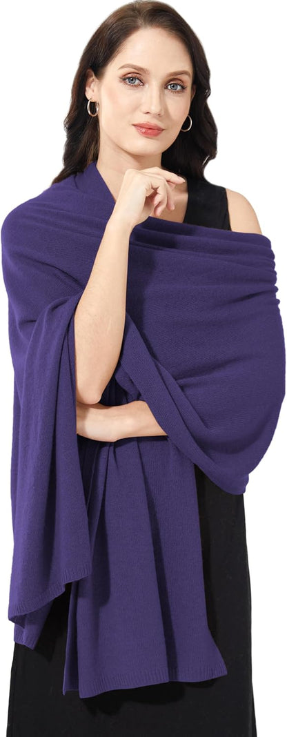 Soft Cashmere Blend Wrap Chic Scarf Stole for Women Wayfarer Travel Extra Large 87"x28" - Colors B