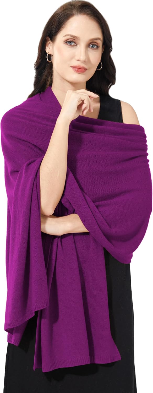 Soft Cashmere Blend Wrap Chic Scarf Stole for Women Wayfarer Travel Extra Large 87"x28" - Colors B