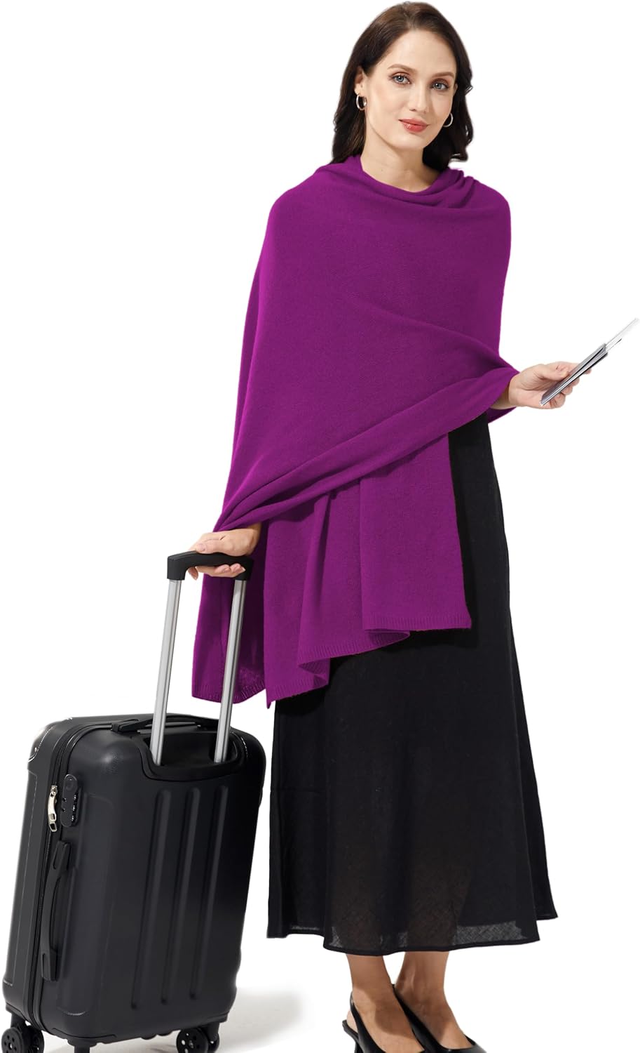 Soft Cashmere Blend Wrap Chic Scarf Stole for Women Wayfarer Travel Extra Large 87"x28" - Colors B