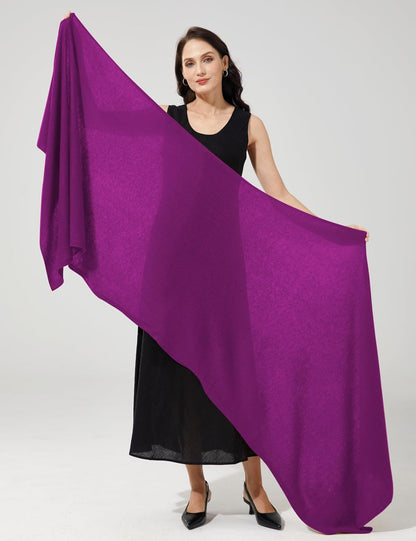 Soft Cashmere Blend Wrap Chic Scarf Stole for Women Wayfarer Travel Extra Large 87"x28" - Colors B