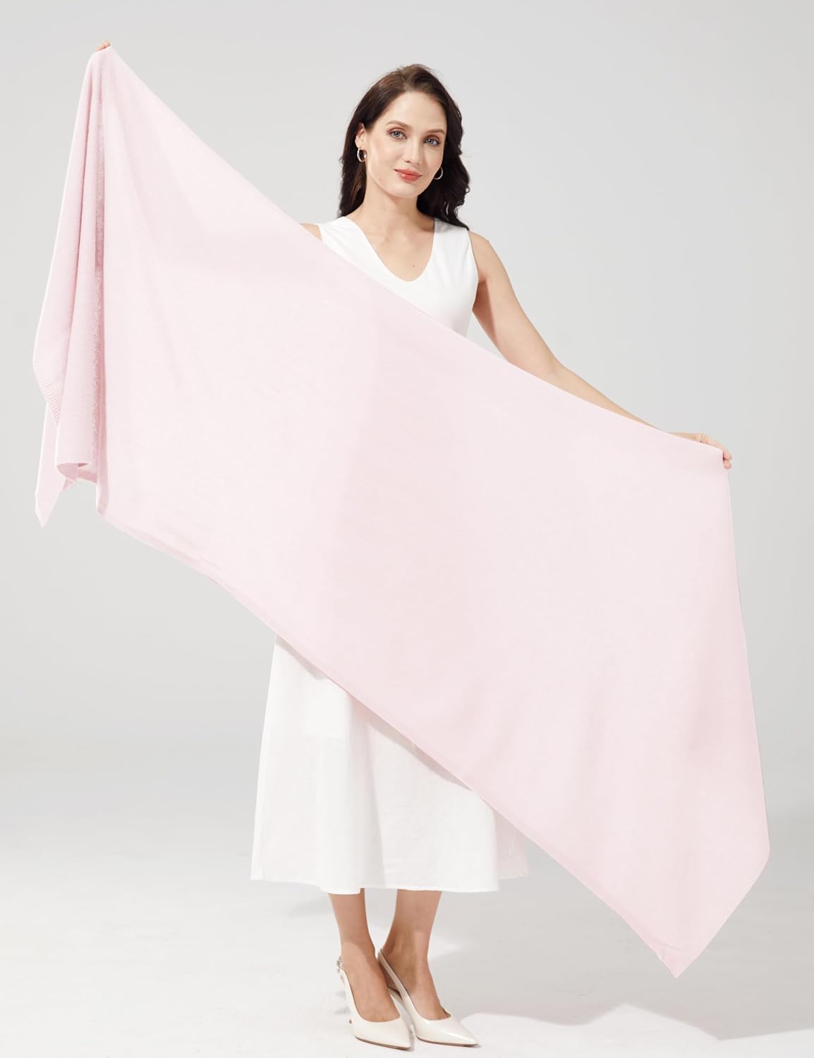 Soft Cashmere Blend Wrap Chic Scarf Stole for Women Wayfarer Travel Extra Large 87"x28" - Colors B