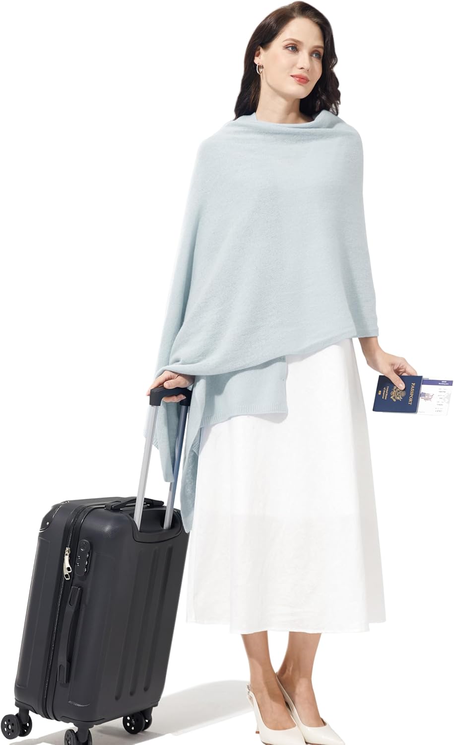 Soft Cashmere Blend Wrap Chic Scarf Stole for Women Wayfarer Travel Extra Large 87"x28" - Colors B
