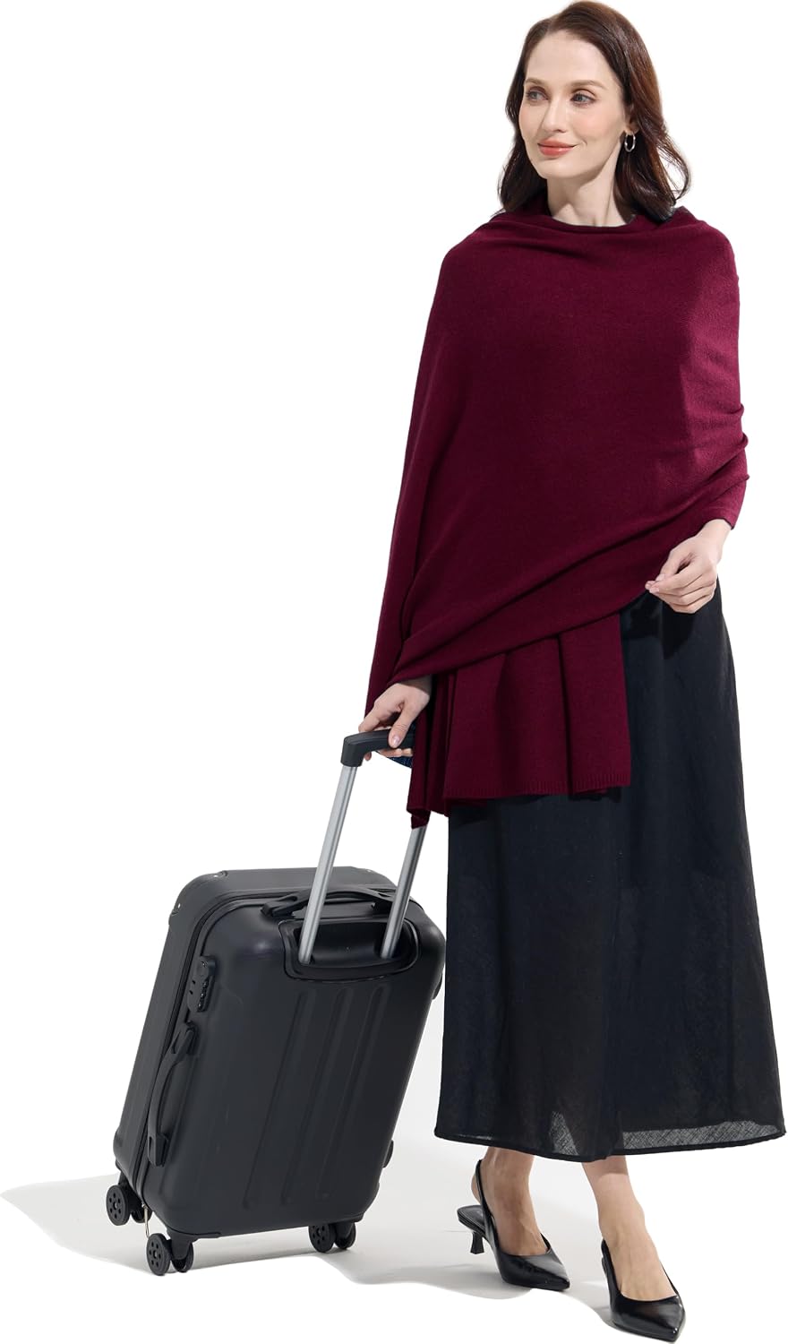 Soft Cashmere Blend Wrap Chic Scarf Stole for Women Wayfarer Travel Extra Large 87"x28" - Colors B