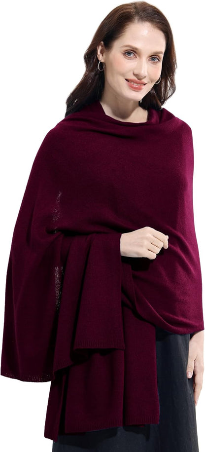 Soft Cashmere Blend Wrap Chic Scarf Stole for Women Wayfarer Travel Extra Large 87"x28" - Colors B