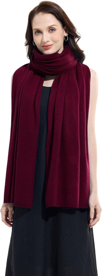Soft Cashmere Blend Wrap Chic Scarf Stole for Women Wayfarer Travel Extra Large 87"x28" - Colors B