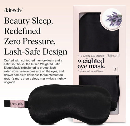 Weighted Satin Sleep Mask | Eye Masks for Sleep - (4.1oz/116g)
