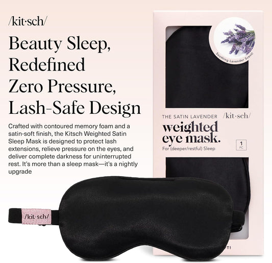 Weighted Satin Sleep Mask | Eye Masks for Sleep - (4.1oz/116g)