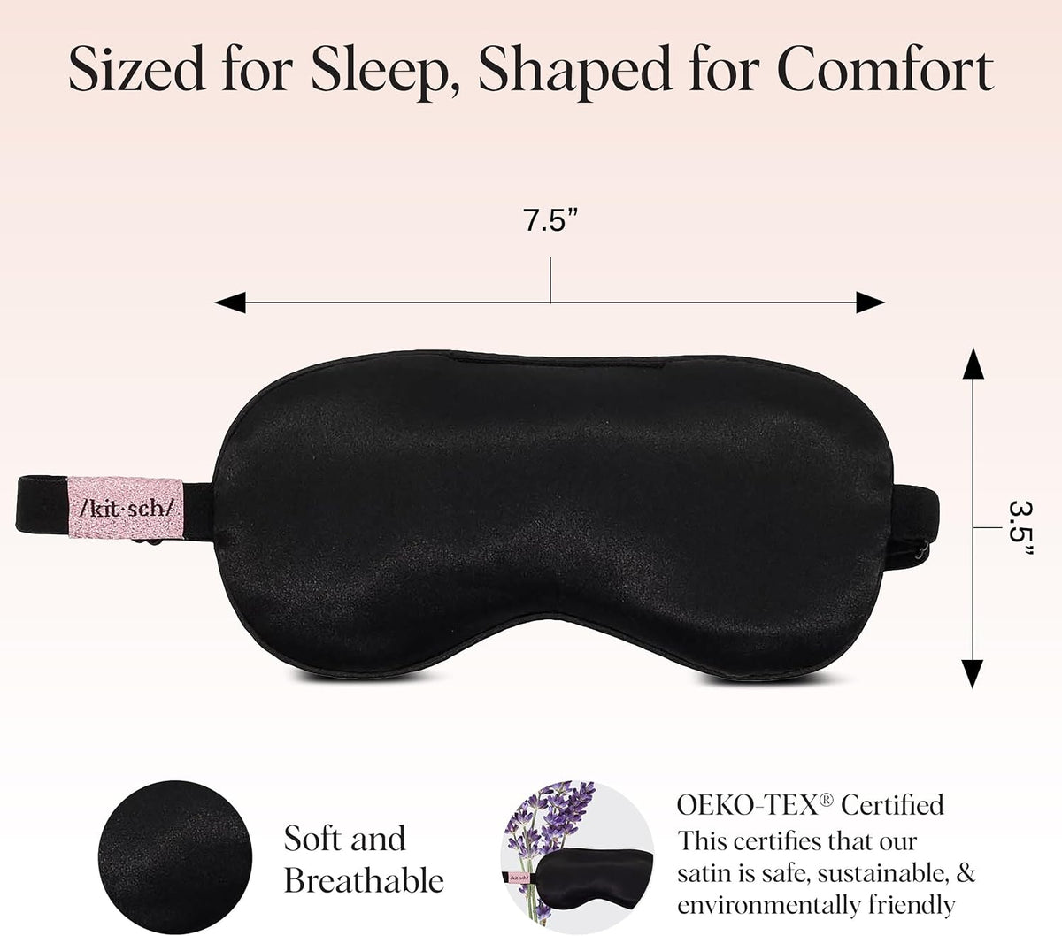 Weighted Satin Sleep Mask | Eye Masks for Sleep - (4.1oz/116g)
