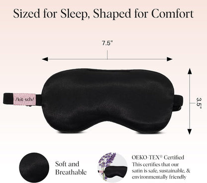 Weighted Satin Sleep Mask | Eye Masks for Sleep - (4.1oz/116g)