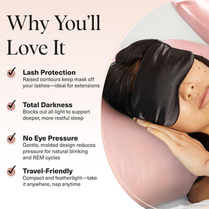 Weighted Satin Sleep Mask | Eye Masks for Sleep - (4.1oz/116g)