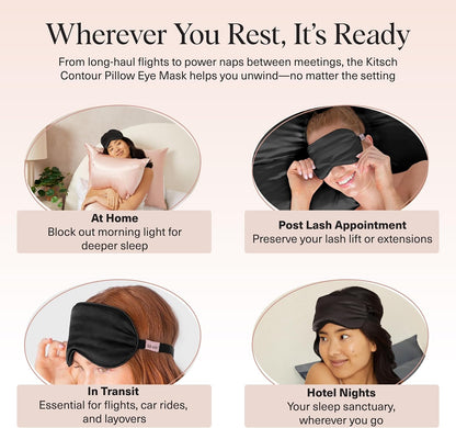 Weighted Satin Sleep Mask | Eye Masks for Sleep - (4.1oz/116g)