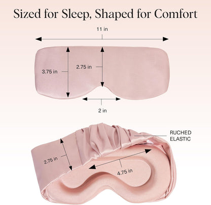 Weighted Satin Sleep Mask | Eye Masks for Sleep - (4.1oz/116g)