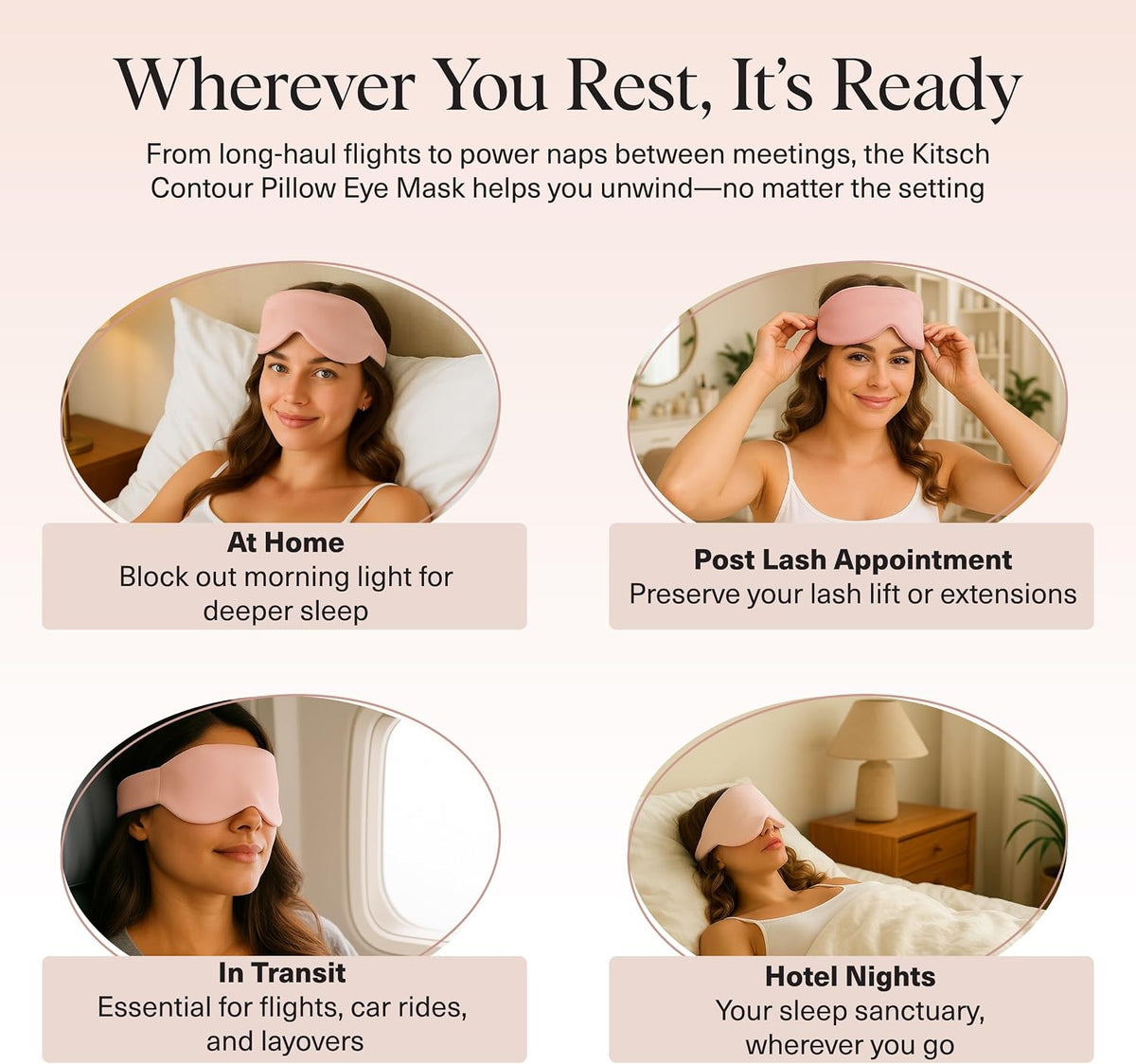 Weighted Satin Sleep Mask | Eye Masks for Sleep - (4.1oz/116g)