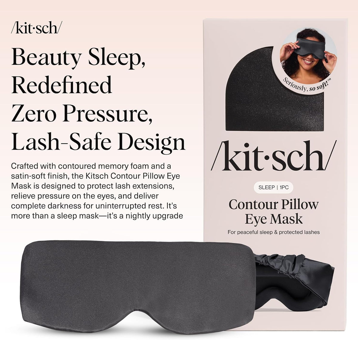 Weighted Satin Sleep Mask | Eye Masks for Sleep - (4.1oz/116g)