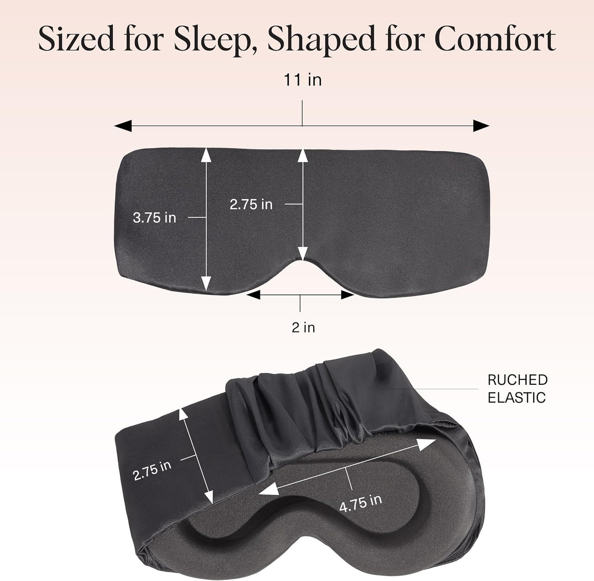 Weighted Satin Sleep Mask | Eye Masks for Sleep - (4.1oz/116g)