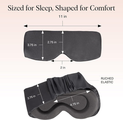 Weighted Satin Sleep Mask | Eye Masks for Sleep - (4.1oz/116g)