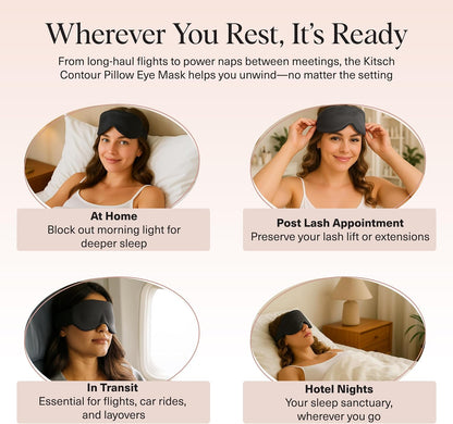 Weighted Satin Sleep Mask | Eye Masks for Sleep - (4.1oz/116g)