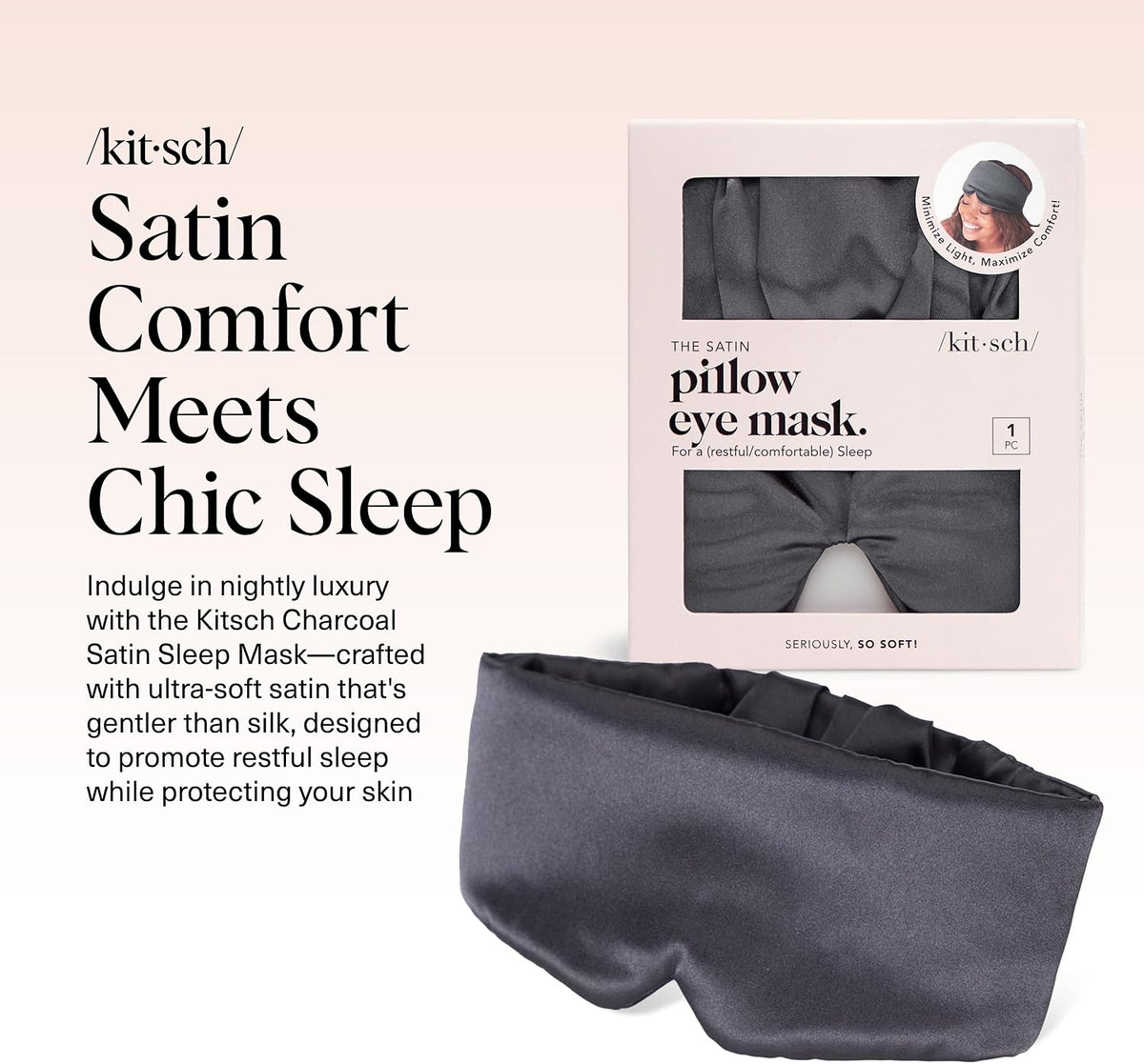 Weighted Satin Sleep Mask | Eye Masks for Sleep - (4.1oz/116g)