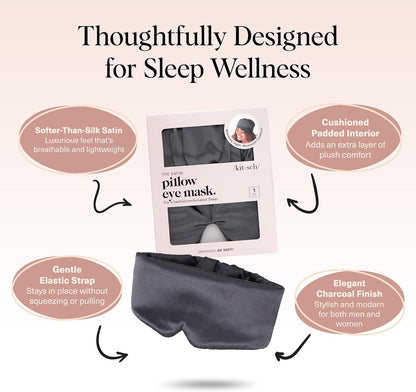 Weighted Satin Sleep Mask | Eye Masks for Sleep - (4.1oz/116g)