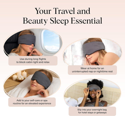Weighted Satin Sleep Mask | Eye Masks for Sleep - (4.1oz/116g)