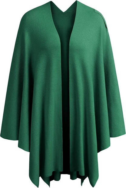 Womens Cross Front Poncho Shawl Wrap Elegant Wedding Formal Gift - Colors A