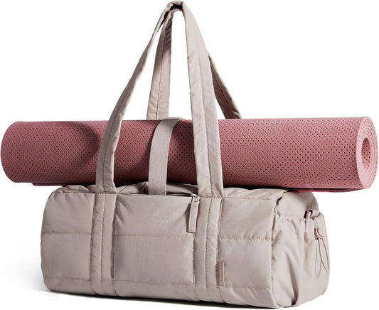 Reiki Gym Bag for Women Puffy Yoga Mat Travel Weekender Duffle Bag