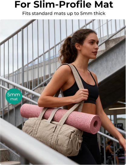 Reiki Gym Bag for Women Puffy Yoga Mat Travel Weekender Duffle Bag