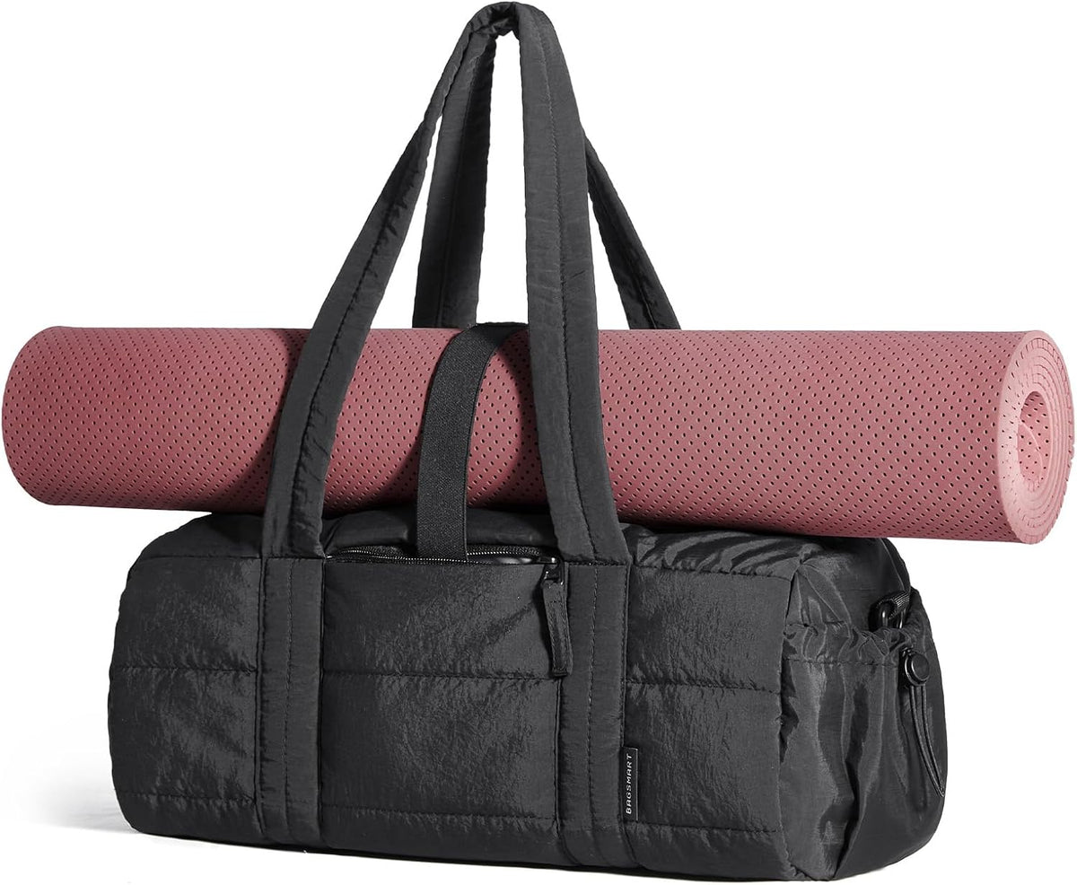 Reiki Gym Bag for Women Puffy Yoga Mat Travel Weekender Duffle Bag