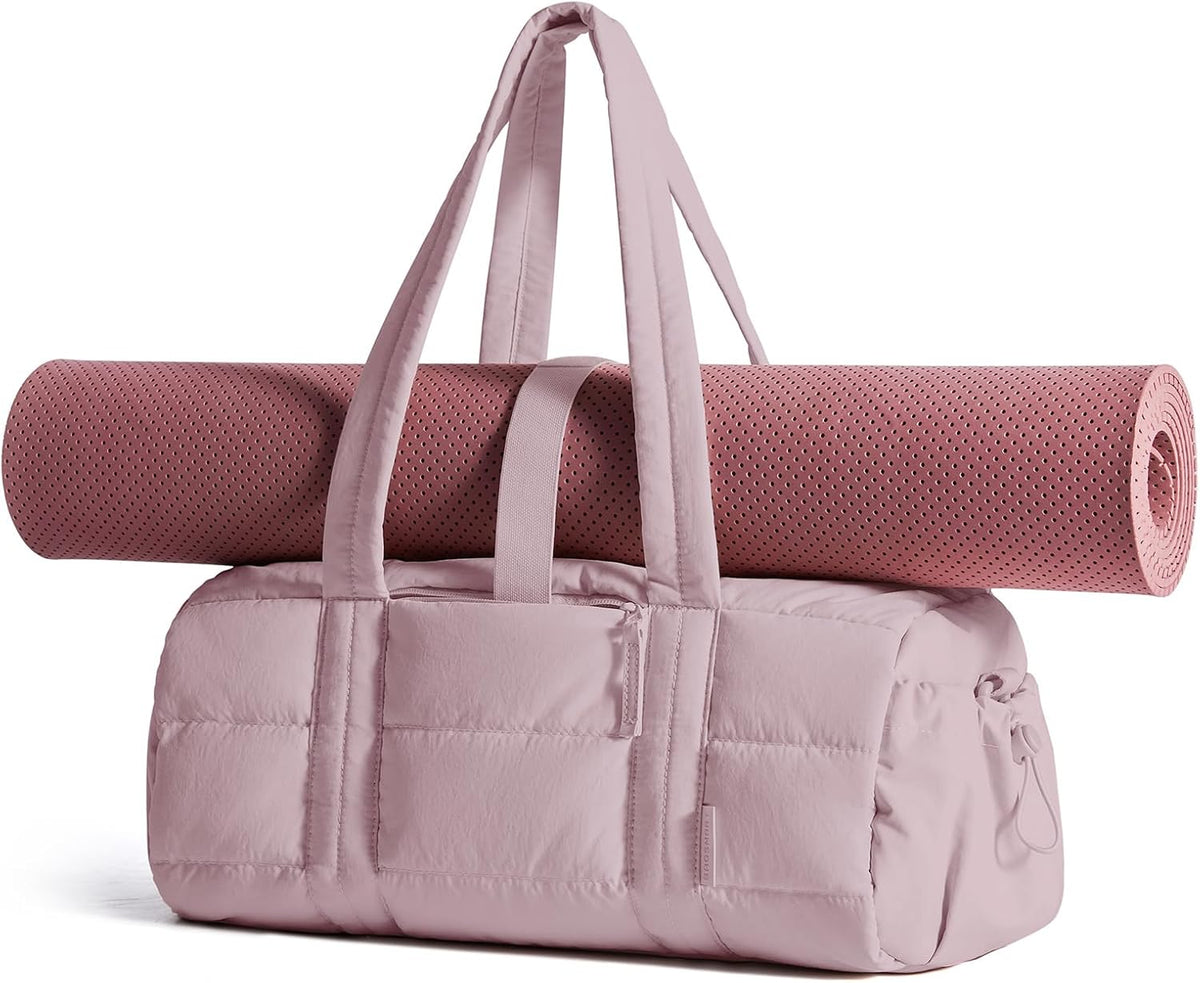 Reiki Gym Bag for Women Puffy Yoga Mat Travel Weekender Duffle Bag
