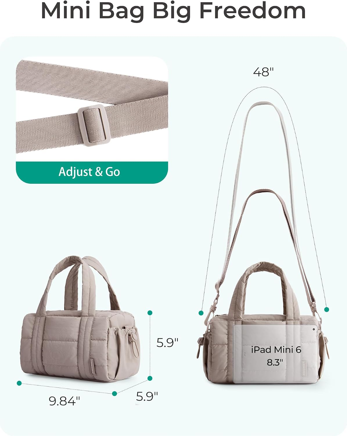 Reiki Gym Bag for Women Puffy Yoga Mat Travel Weekender Duffle Bag