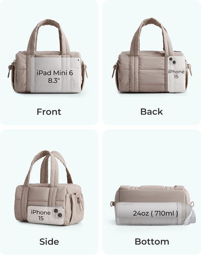 Reiki Gym Bag for Women Puffy Yoga Mat Travel Weekender Duffle Bag