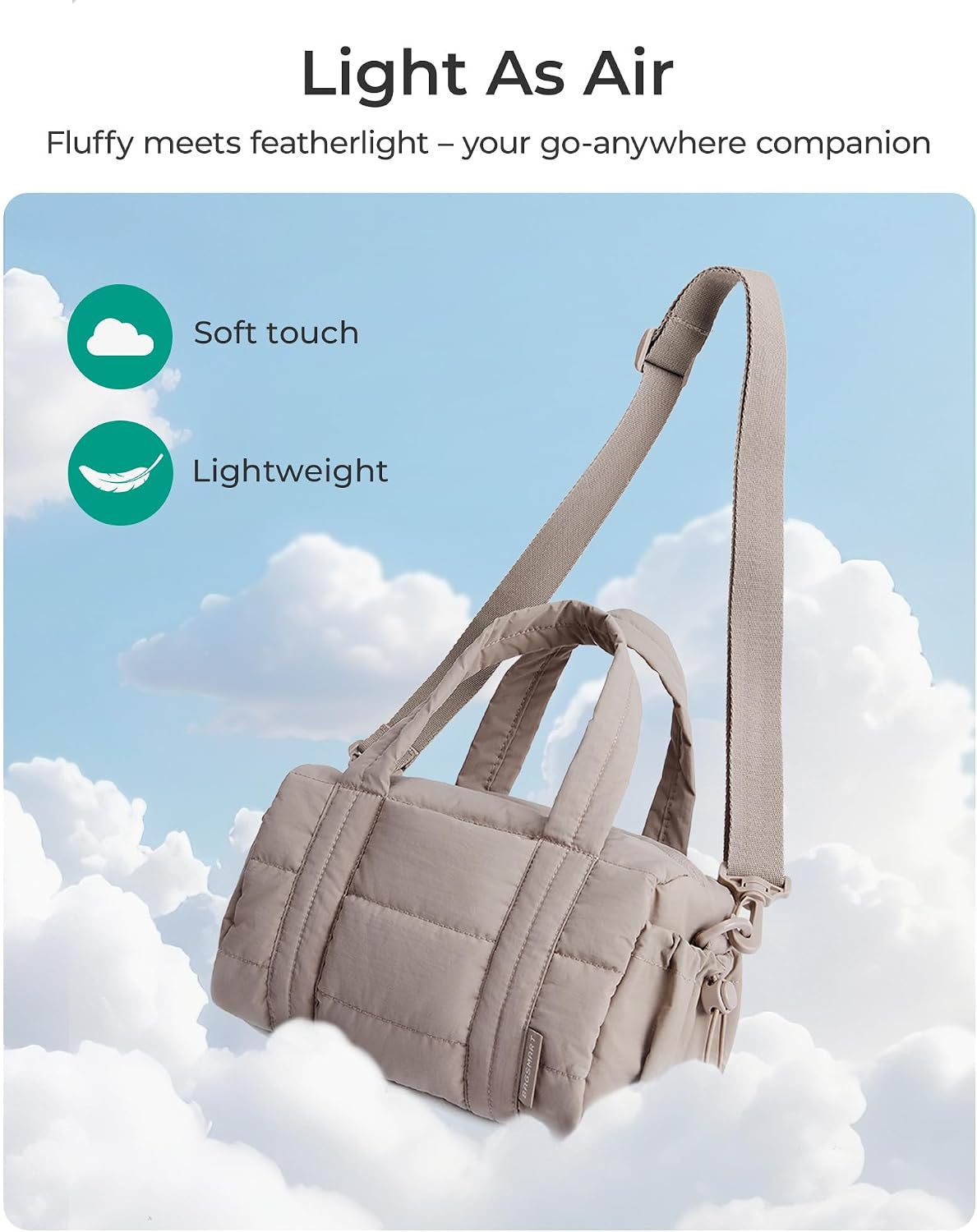 Reiki Gym Bag for Women Puffy Yoga Mat Travel Weekender Duffle Bag